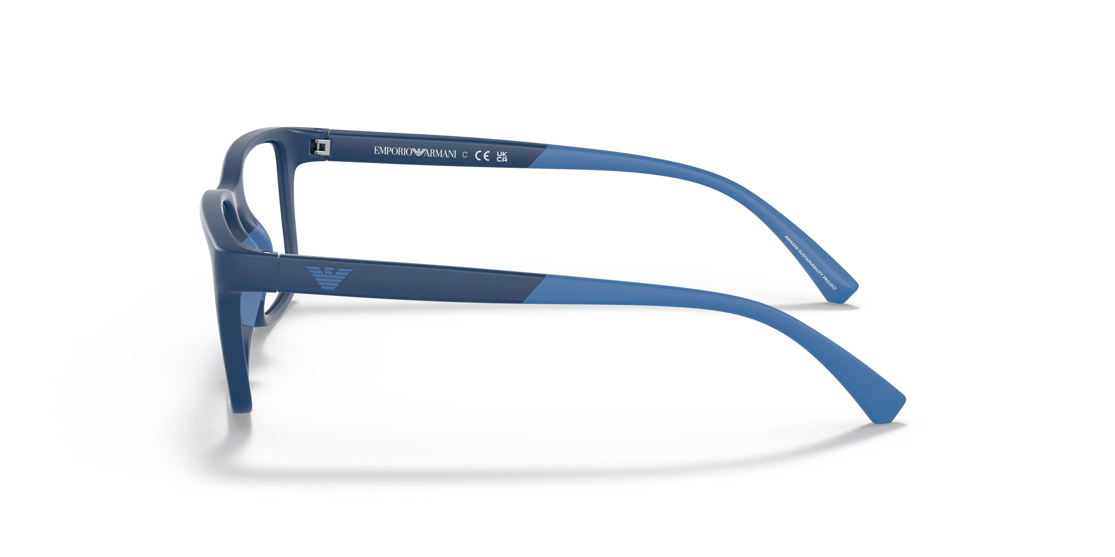 แว่นสายตา Emporio Armani EK3203F 5088 มุมข้าง น้ำเงินด้าน