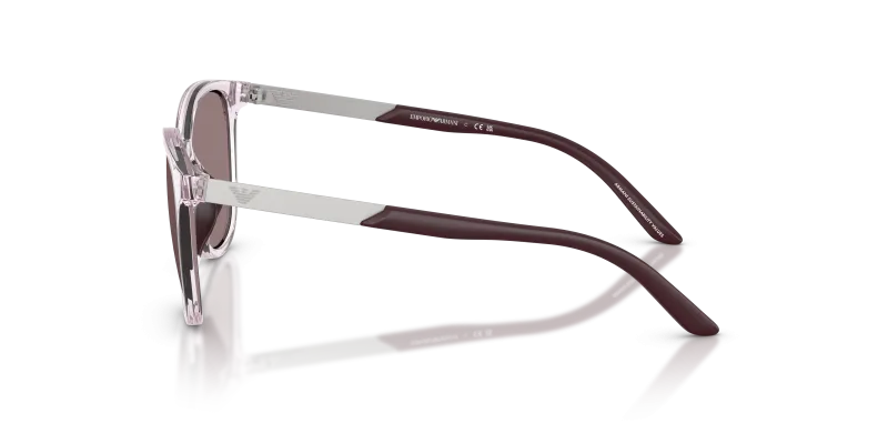 แว่นกันแดด Emporio Armani EK4007U 61397N มุมข้าง ชมพูโปร่งใสประกาย