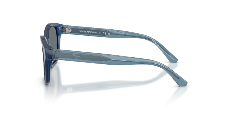 แว่นกันแดด Emporio Armani EK4009U 639080 มุมข้าง น้ำเงินโอปอลประกาย