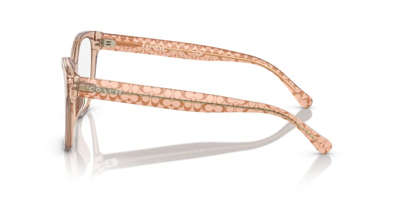 แว่นสายตา Coach HC6207U 5561 มุมข้าง เนื้ออะซิเตทโปร่งใส (Transparent finish)