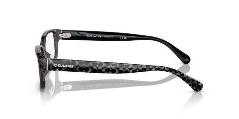 แว่นสายตา Coach HC6221U 5785 มุมข้าง โลโก้ Coach Signature C บนขาแว่น