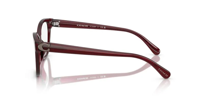 แว่นสายตา Coach HC6246F 5393 มุมข้าง เนื้ออะซิเตทขุ่นแบบ Milky finish