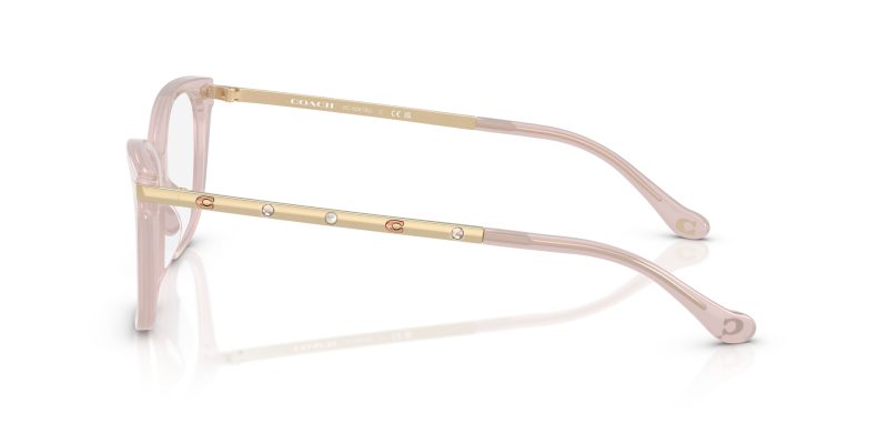 แว่นสายตา Coach HC6261BU 5869 มุมข้าง เนื้ออะซิเตทขุ่นแบบ Milky finish