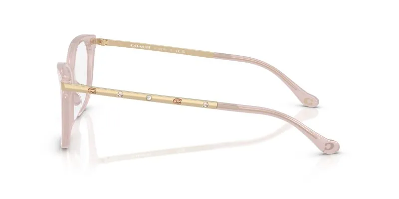 แว่นสายตา Coach HC6261BU 5869 มุมข้าง เนื้ออะซิเตทขุ่นแบบ Milky finish
