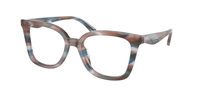 Coach HC6274U 5899 แว่นสายตา สีStriated Maple/Blueberry สำหรับผู้หญิง
