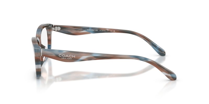 แว่นสายตา Coach HC6275U 5899 มุมข้าง สีกรอบ Striated Maple/Blueberry