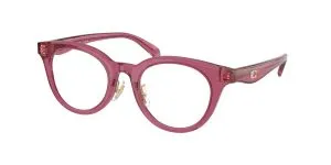 Coach HC6280D 5824 แว่นสายตา สีเบอร์กันดีโปร่งใส สำหรับผู้หญิง
