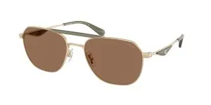 Coach HC7178 900573 แว่นกันแดด สีทองอ่อนซาติน/สีเขียวมะกอก สำหรับผู้ชาย
