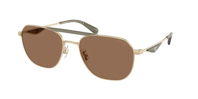 Coach HC7178 900573 แว่นกันแดด สีทองอ่อนซาติน/สีเขียวมะกอก สำหรับผู้ชาย Coach HC7178 900573 แว่นกันแดด สีทองอ่อนซาติน/สีเขียวมะกอก สำหรับผู้ชาย