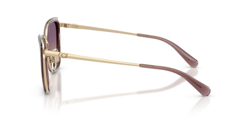 แว่นกันแดด Coach HC7187 948570 มุมข้าง สีกรอบ Gold/Iris