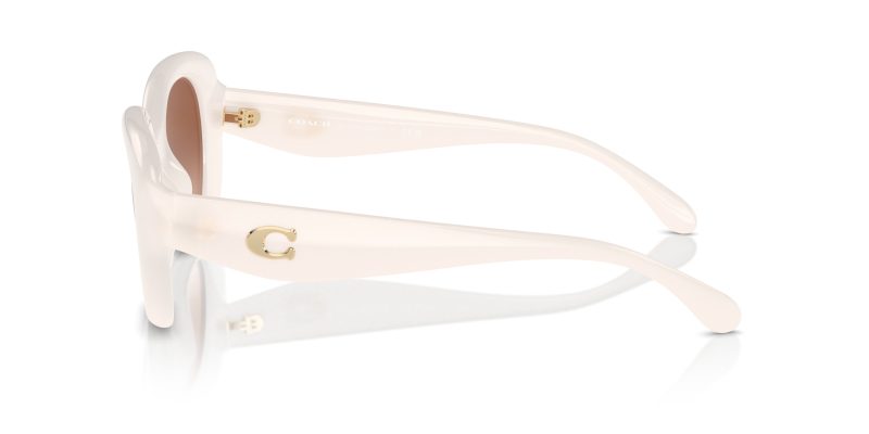 แว่นกันแดด Coach HC8391U 580513 มุมข้าง เนื้ออะซิเตทขุ่นแบบ Milky finish