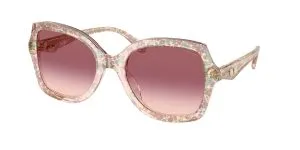 Coach HC8410U 58947W แว่นกันแดด สีทุ่งดอกไม้โปร่งใส สำหรับผู้หญิง