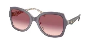 Coach HC8410U 58957W แว่นกันแดด สีม่วงน้ำนม/สีทุ่งดอกฟลอรา สำหรับผู้หญิง