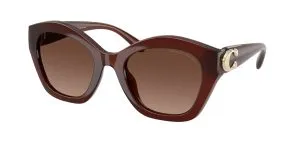 Coach HC8421U 5841T5 แว่นกันแดด สีฮาเซลนัทมิลกี้ สำหรับผู้หญิง