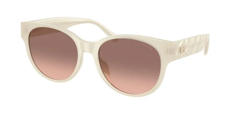 Coach HC8430D 588513 แว่นกันแดด สีขาวสีขุ่น สำหรับผู้หญิง