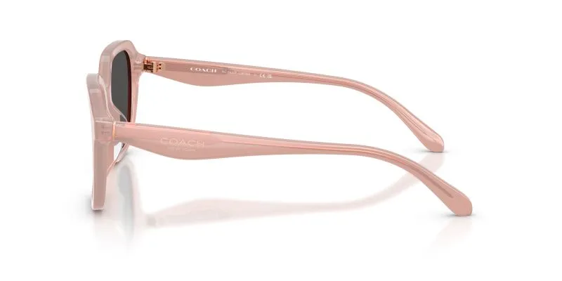 แว่นกันแดด Coach HC8437F 591487 มุมข้าง เนื้ออะซิเตทขุ่นแบบ Milky finish