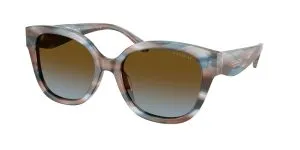 Coach HC8438U 589913 แว่นกันแดด สีStriated Maple/Blueberry สำหรับผู้หญิง