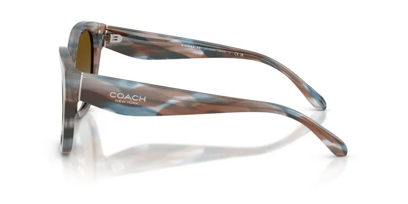 แว่นกันแดด Coach HC8438U 589913 มุมข้าง โลโก้ Coach Signature C บนขาแว่น