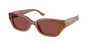 Coach HC8439U 581175 แว่นกันแดด น้ำตาลโปร่งใส สำหรับผู้หญิง