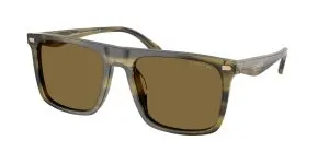 Coach HC8440U 5907S7 แว่นกันแดด สีแถบเส้นสีเชียวมะกอก สำหรับผู้ชาย