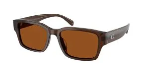 Coach HC8441U 591173 แว่นกันแดด น้ำตาลโปร่งใส สำหรับผู้ชาย