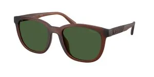 Coach HC8442U 591171 แว่นกันแดด สีน้ำตาลด้านโปร่งใส สำหรับผู้ชาย
