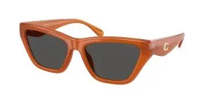 Coach HC8449U 593087 แว่นกันแดด สีอำพันสีขุ่น สำหรับผู้หญิง