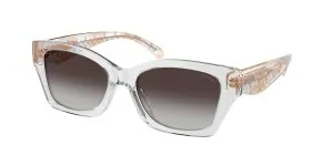 Coach HC8451U 59358G แว่นกันแดด เทาโปร่งใส สำหรับผู้หญิง