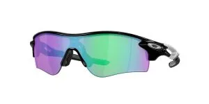 Oakley OO9206 920625 แว่นกันแดดทรงกะบังหน้าสีดำขัดเงา เลนส์ Prizm Golf ยูนิเซ็กซ์
