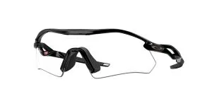 Oakley OO9495D 949502 แว่นกันแดดทรงชิลด์ครึ่งขอบสีดำขัดเงา เลนส์โฟโตโครมิก สำหรับผู้ชาย
