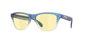 Oakley OO9508 950807 แว่นกันแดดทรงกลม Frogskins S สีฟ้าด้าน-น้ำเงิน เลนส์ Prizm Gaming 2.0 สำหรับผู้ชาย