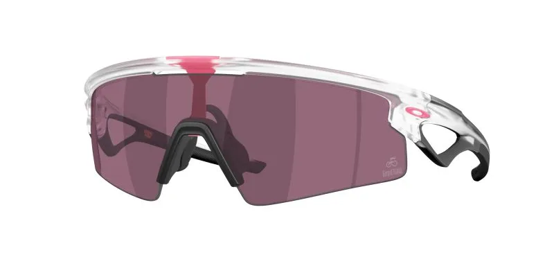 Oakley OO9531 953110 แว่นกันแดดทรงชีลด์ Sphaera Strike Giro d'Italia กรอบใสด้าน เลนส์ Prizm Road Black สำหรับผู้ชาย