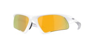 Oakley OO9532 953203 แว่นกันแดดทรงชีลด์ Suture Jacket กรอบ Matte White เลนส์ Prizm 24K Polarized