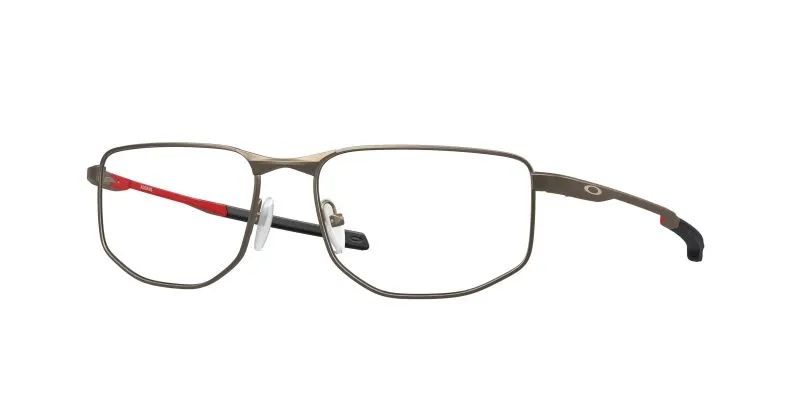 Oakley OX3012-02 แว่นสายตาทรงสี่เหลี่ยม Addams กรอบโลหะ Pewter ผิวด้านสำหรับผู้ชาย Oakley OX3012-02 แว่นสายตาทรงสี่เหลี่ยม Addams กรอบโลหะ Pewter ผิวด้านสำหรับผู้ชาย