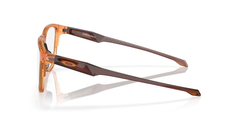 แว่นสายตา Oakley OX8056F 805605 มุมข้าง หน้ากรอบPolished Transparent Ginger ขาแว่นสีทองแดงเมทัลลิก