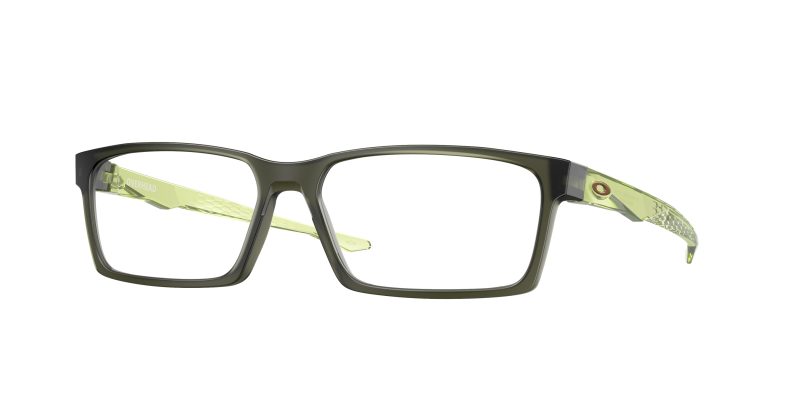 Oakley OX8060 806008 แว่นสายตาหน้ากรอบMatte Olive Ink ขาแว่นสีเฟิร์นโปร่งใสขัดเงา สำหรับผู้ชาย