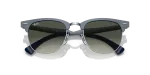 Rayban Clubmaster Aluminum RB3507-924871 Blue On Silver Grey Rayban RB3507-924871 924871 close-up ด้านหน้า