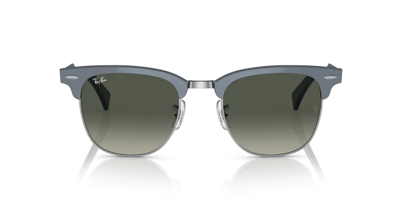 Rayban Clubmaster Aluminum RB3507-924871 Blue On Silver Grey Rayban RB3507-924871 924871 ด้านหน้า
