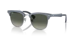Rayban Clubmaster Aluminum RB3507-924871 Blue On Silver Grey Rayban RB3507-924871 924871 มุมเอียง 3/4