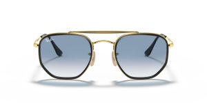 Ray-Ban RB3648M 91673F แว่นกันแดดสีอะริสต้าทอง เลนส์ไล่ระดับฟ้าอ่อน สำหรับผู้ชาย