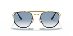 Ray-Ban RB3648M 91673F แว่นกันแดดสีอะริสต้าทอง เลนส์ไล่ระดับฟ้าอ่อน สำหรับผู้ชาย
