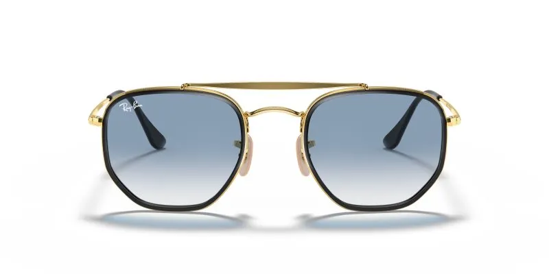 Ray-Ban RB3648M 91673F แว่นกันแดดสีอะริสต้าทอง เลนส์ไล่ระดับฟ้าอ่อน สำหรับผู้ชาย