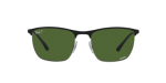 Rayban RB3686 9144P1 แว่นกันแดดกรอบโลหะดำพื้นเงิน เลนส์โพลาไรซ์เขียวเข้ม ทั้งสองเพศ