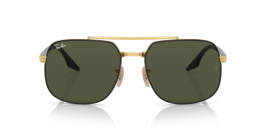 Rayban RB3699 900031 แว่นกันแดดโครงโลหะดำพื้นทองเลนส์คริสตัลเขียว ทั้งสองเพศ