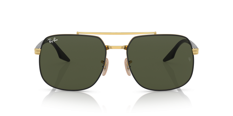 Rayban RB3699 900031 แว่นกันแดดโครงโลหะดำพื้นทองเลนส์คริสตัลเขียว ทั้งสองเพศ