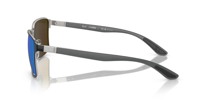 แว่นกันแดด Ray-Ban RB3721CH 9144A1 มุมข้าง โชว์ขาโลหะสีเงินขัดเงา