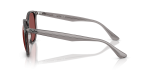 Rayban Sun RB4306 687375 Opal Grey Dark Violet แว่นกันแดด Rayban RB4306 687375 มุมข้าง ขาโพรพิโอเนตเทาโอปอลทรงเรขาคณิต