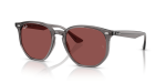 Rayban Sun RB4306 687375 Opal Grey Dark Violet Rayban RB4306 687375 มุมเอียง 3/4