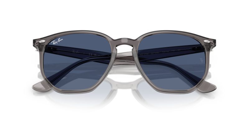Ray-Ban RB4306 687380 close-up ด้านหน้า เห็นผิวด้านโพรพิโอเนตเทาโอปอล
