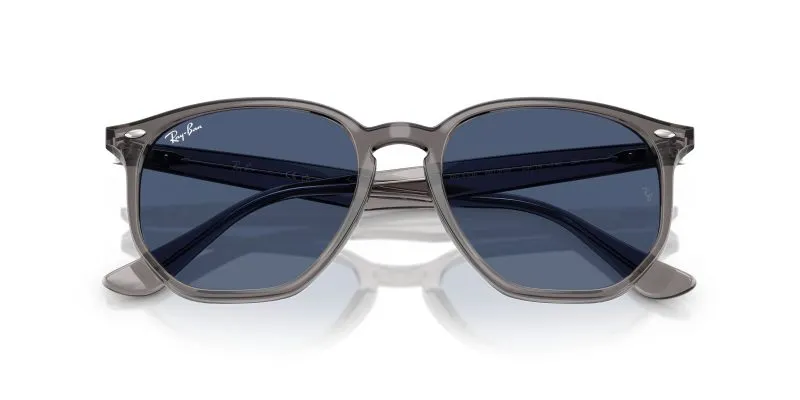 Ray-Ban RB4306 687380 close-up ด้านหน้า เห็นผิวด้านโพรพิโอเนตเทาโอปอล